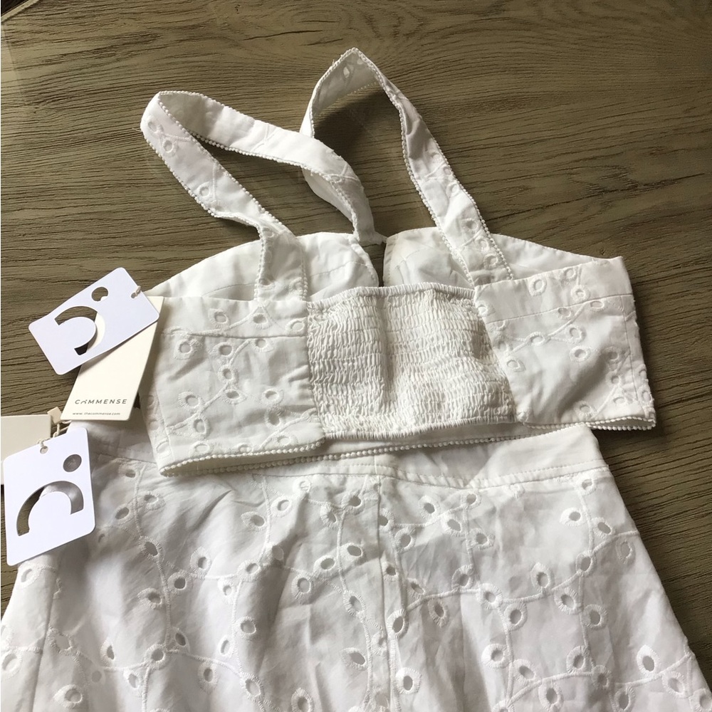 Commence set NWT 2 piece white set. Size small. Crop top and long skirt